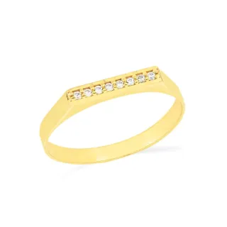 Anel amor de mãe de ouro 18k com pedras