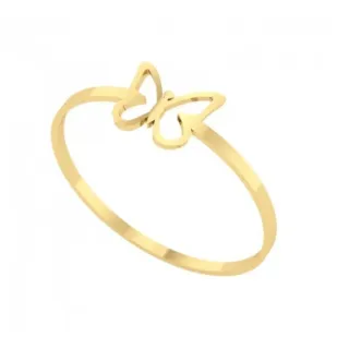 Anel borboleta de ouro 18k delicado