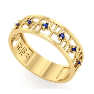 Anel de formatura psicologia ouro 18k V