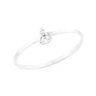 Anel de ouro 18k branco Nossa Senhora Aparecida mini 