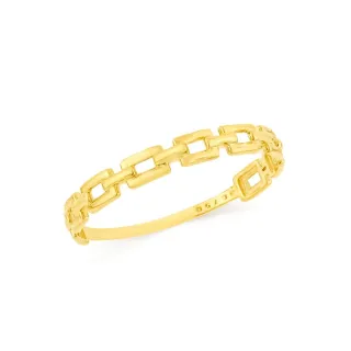 Anel de ouro 18k Corrente