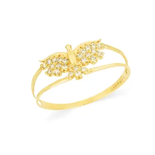Anel de ouro 18k Divino Espirito Santo Cravejado