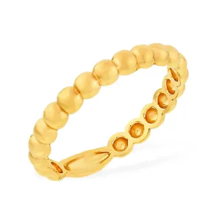 Anel de Ouro 18k face com bolinha