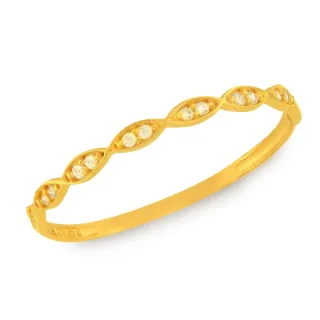 Anel de ouro 18k feminino ondas delicadas