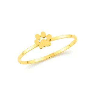 Anel de ouro 18k patinha