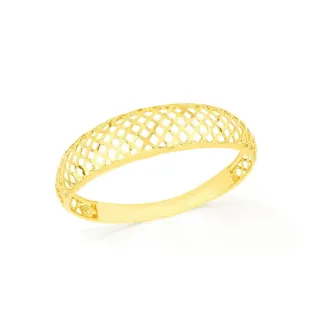 Anel de ouro 18k rede delicado