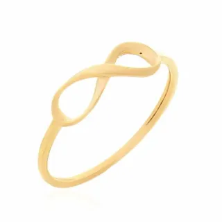  Anel de ouro 18k simbolo do infinito pequeno