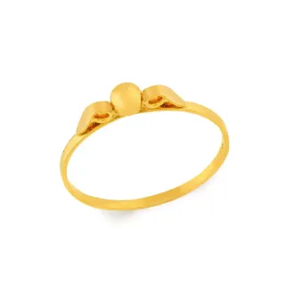 Anel infantil de ouro 18k bolinha 3mm
