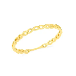 Anel infinito de ouro 18k delicado IV