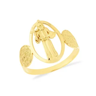 Anel São Bento de ouro 18k oval