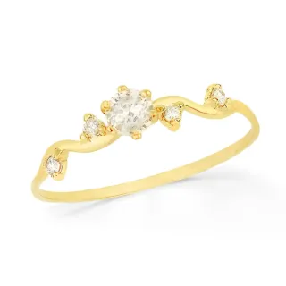 Anel solitário de ouro 18k 15 anos ou noivado Drop