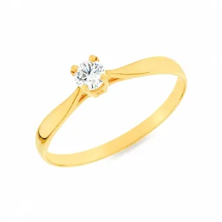 Anel moissanite de ouro 18k 