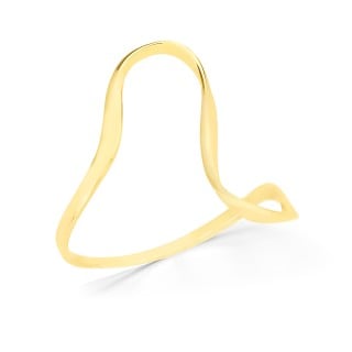 Anel de ouro 18k orgânico onda