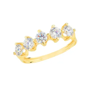 Meia aliança ouro 18k e Moissanites 4mm Ella 