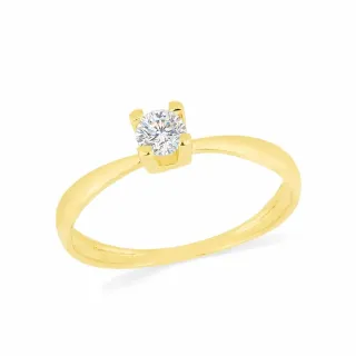 Anel moissanite de ouro 18k 0.3ct XI