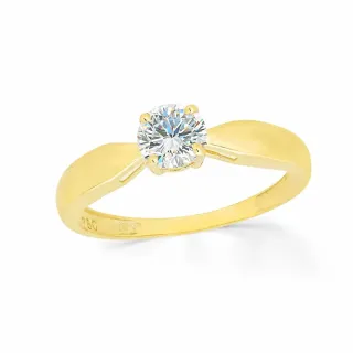 Anel moissanite de ouro 18k 0.6 ct XII