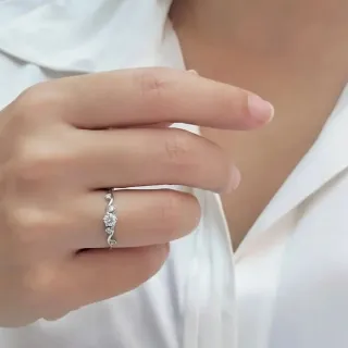 Anel solitário de ouro branco 18k 15 anos ou noivado Drop