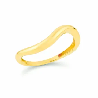 Anel de ouro 18k curvas orgânico uno