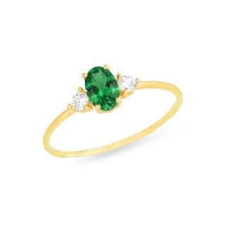 Anel de ouro 18k Esmeralda Ipanema