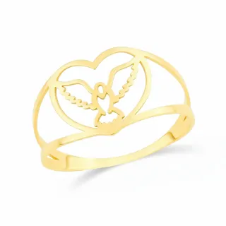 Anel Divino Espírito Santo ouro 18k