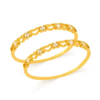  Aparador de aliança de ouro 18k 6 corações
