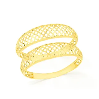 Aparador de aliança ouro 18k rede 