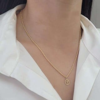 Pingente farmácia de ouro 18k oval pequeno