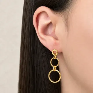 Brinco de argola Ellos Collection ouro 18k IX