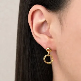 Brinco de argola Ellos Collection ouro 18k IV