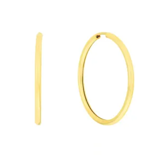 Brinco argola de ouro 18k redonda 26mm