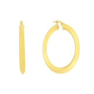 Brinco argola de ouro 18k redonda 42mm