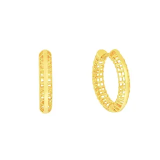 Brinco argola de ouro 18k redonda oca 