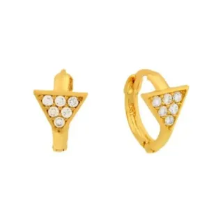 Brinco de ouro de argola infantil segundo furo