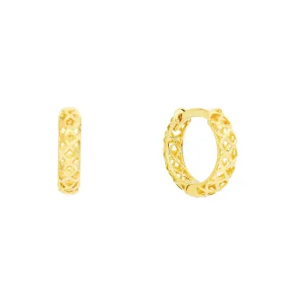 Brinco argola de ouro pequena 18k Wire II