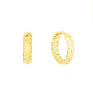 Brinco argola de ouro pequena 18k Wire VVI