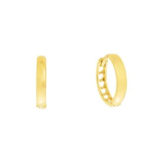 Brinco de argola de ouro pequena 1,2cm