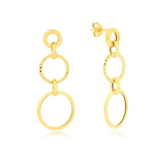 Brinco de argola Ellos Collection ouro 18k IX