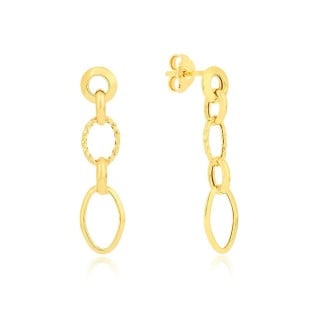 Brinco de argola Ellos Collection ouro 18k V