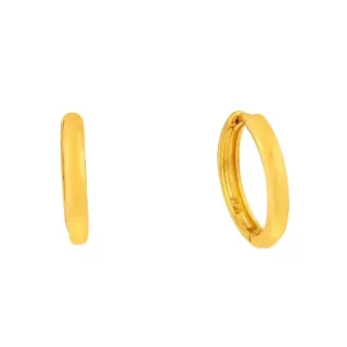 Brinco de argola ouro 18k simples m