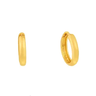 Brinco de argola ouro 18k simples p
