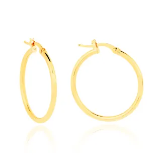 Brinco de argola redondo grande 18k IV