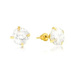 Brinco de ouro 18k 7mm masculino / feminino 20484B
