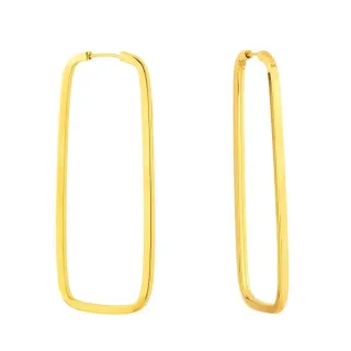 Brinco de Ouro 18k argola grande vazada