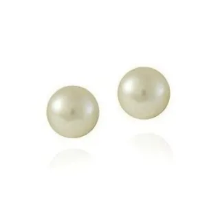 Brinco de ouro 18k com pérola natural 6mm