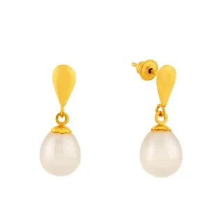 Brinco de ouro 18k pérola