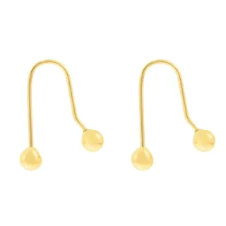 Brinco de ouro 18k romeu e julieta bolinha