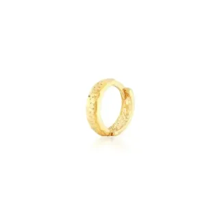 Brinco de ouro masculino fem argola 1 peça 