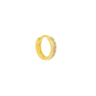 Brinco de ouro masculino fem argola rodio 1 peça
