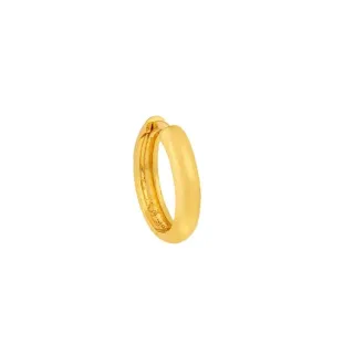 Brinco masculino argola de ouro 18k pequeno
