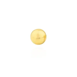 Brinco masculino de ouro 18k bola 5mm UMA PEÇA